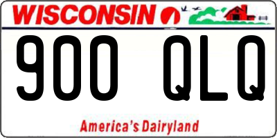 WI license plate 900QLQ