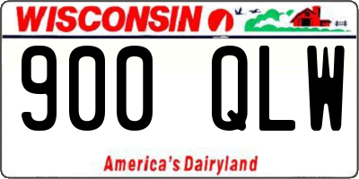 WI license plate 900QLW