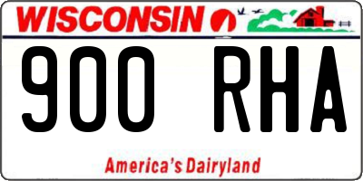 WI license plate 900RHA