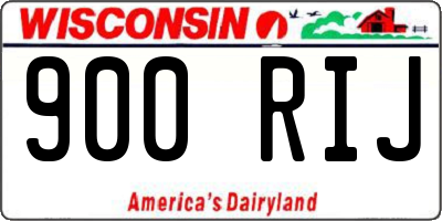 WI license plate 900RIJ