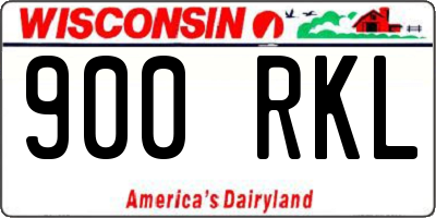 WI license plate 900RKL