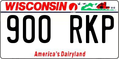 WI license plate 900RKP