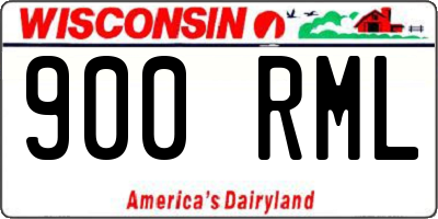 WI license plate 900RML