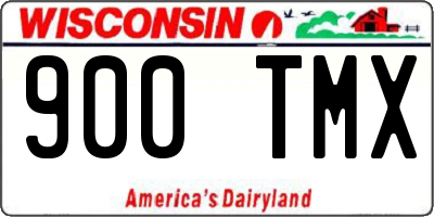 WI license plate 900TMX