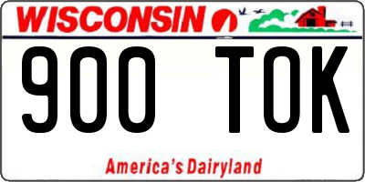 WI license plate 900TOK