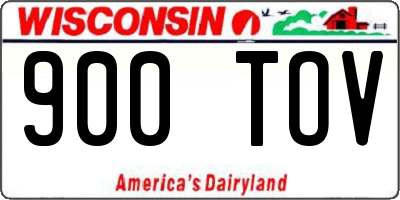 WI license plate 900TOV