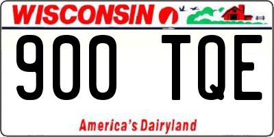 WI license plate 900TQE
