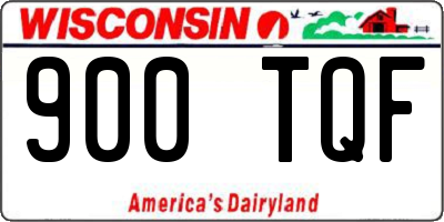 WI license plate 900TQF