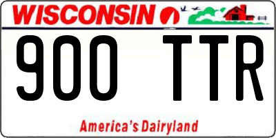 WI license plate 900TTR
