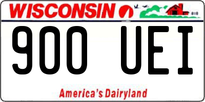 WI license plate 900UEI