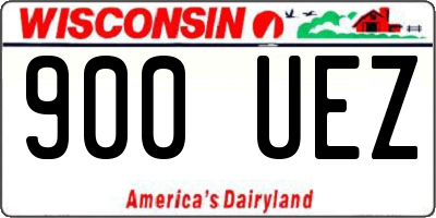 WI license plate 900UEZ