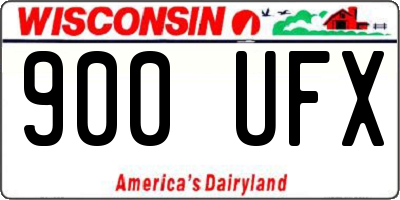 WI license plate 900UFX