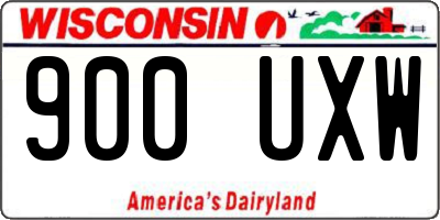 WI license plate 900UXW