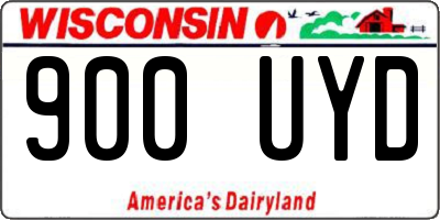 WI license plate 900UYD
