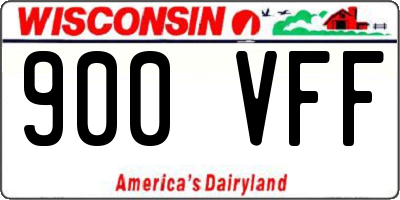 WI license plate 900VFF