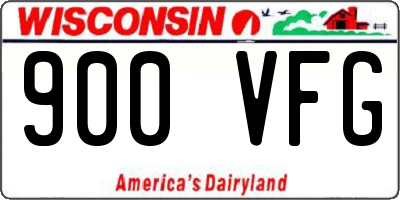 WI license plate 900VFG
