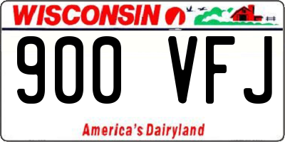 WI license plate 900VFJ