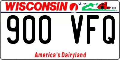 WI license plate 900VFQ