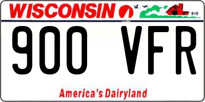 WI license plate 900VFR
