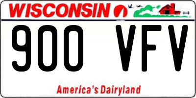 WI license plate 900VFV