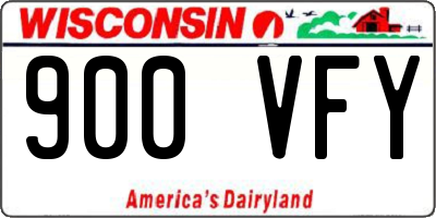 WI license plate 900VFY