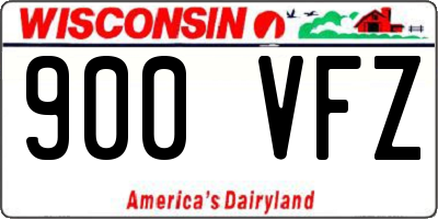 WI license plate 900VFZ