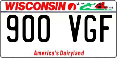 WI license plate 900VGF