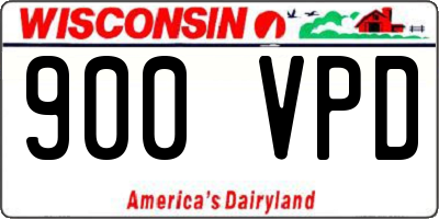 WI license plate 900VPD