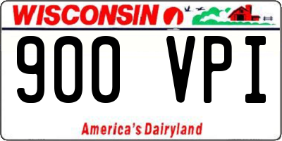 WI license plate 900VPI