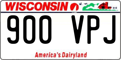 WI license plate 900VPJ