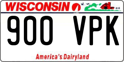 WI license plate 900VPK