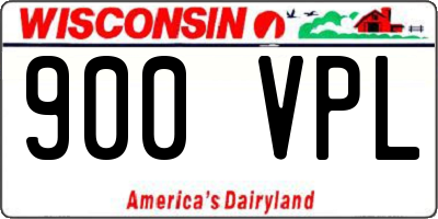 WI license plate 900VPL