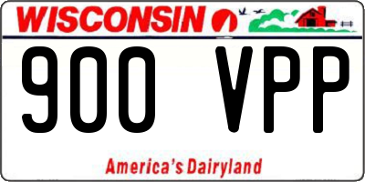 WI license plate 900VPP