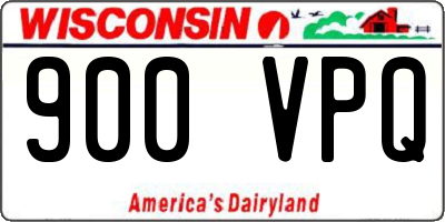 WI license plate 900VPQ