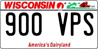 WI license plate 900VPS
