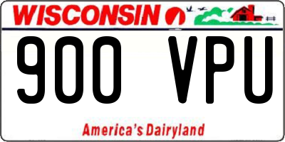 WI license plate 900VPU
