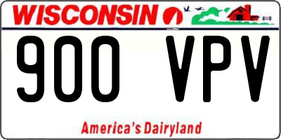 WI license plate 900VPV