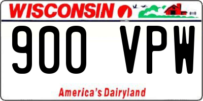 WI license plate 900VPW