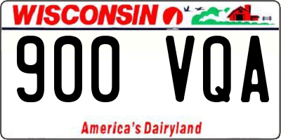 WI license plate 900VQA