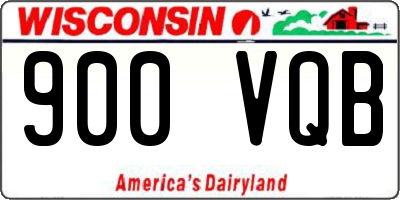 WI license plate 900VQB