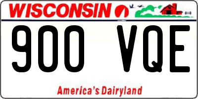 WI license plate 900VQE