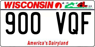 WI license plate 900VQF
