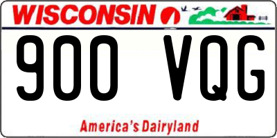 WI license plate 900VQG