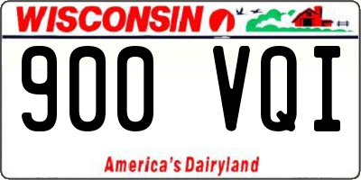 WI license plate 900VQI