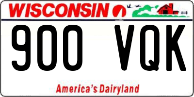 WI license plate 900VQK