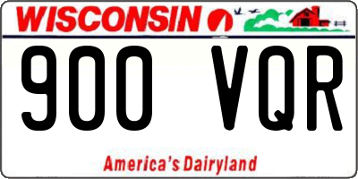 WI license plate 900VQR
