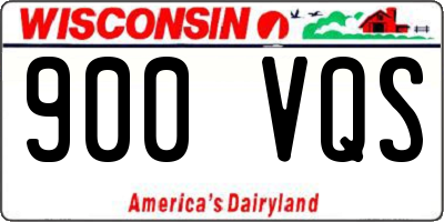WI license plate 900VQS