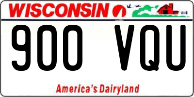WI license plate 900VQU