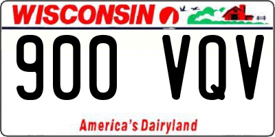 WI license plate 900VQV