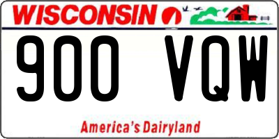WI license plate 900VQW